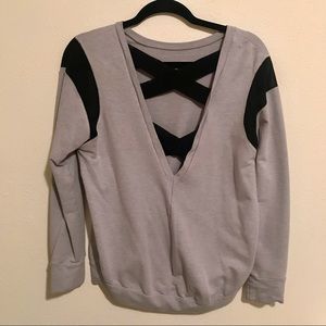 The North Face strappy back grey sweatshirt